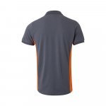 VL SUPAY. Dvojfarebn&aacute; pik&eacute; poloko&scaron;eľa (180 g/m&sup2;) s kr&aacute;tkym ruk&aacute;vom, z bavlny (60 %) a polyesteru (40 %) - Siv&aacute;/Oranžov&aacute;