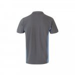 VL SUPAY. Dvojfarebn&aacute; pik&eacute; poloko&scaron;eľa (180 g/m&sup2;) s kr&aacute;tkym ruk&aacute;vom, z bavlny (60 %) a polyesteru (40 %) - Siv&aacute;/Svetlomodr&aacute;