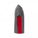 VL SUPAY. Dvojfarebn&aacute; pik&eacute; poloko&scaron;eľa (180 g/m&sup2;) s kr&aacute;tkym ruk&aacute;vom, z bavlny (60 %) a polyesteru (40 %) - Siv&aacute;/Červen&aacute;