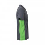 VL SUPAY. Dvojfarebn&aacute; pik&eacute; poloko&scaron;eľa (180 g/m&sup2;) s kr&aacute;tkym ruk&aacute;vom, z bavlny (60 %) a polyesteru (40 %) - Siv&aacute;/Zelen&aacute;