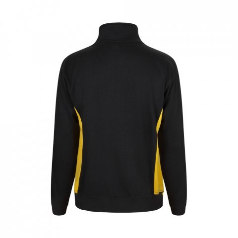 VL SVAROG. Hanorac bicolor din terry (260 g/m&sup2;), din poliester (65%) și bumbac (35%) - Negru/Galben