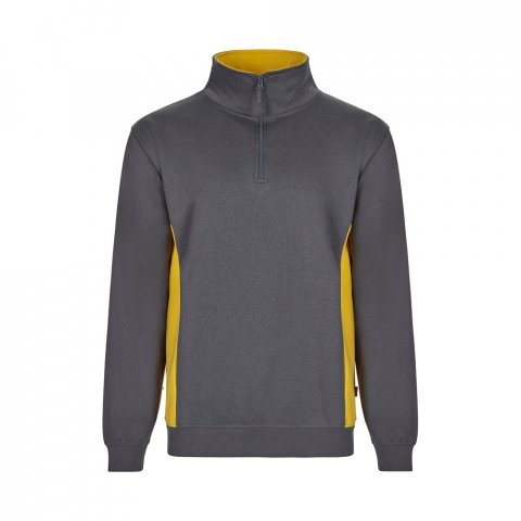 VL SVAROG. Hanorac bicolor din terry (260 g/m&sup2;), din poliester (65%) și bumbac (35%) - Gri/Galben