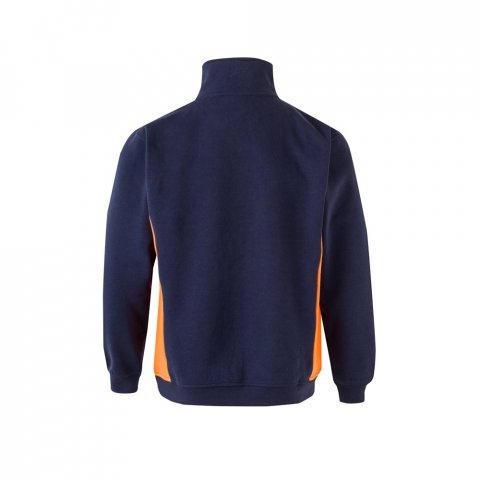 VL SVAROG. Hanorac bicolor din terry (260 g/m&sup2;), din poliester (65%) și bumbac (35%) - Albastru/Portocaliu