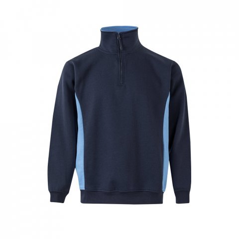 VL SVAROG. Hanorac bicolor din terry (260 g/m&sup2;), din poliester (65%) și bumbac (35%) - Albastru/Albastru deschis