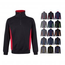 VL SVAROG. Tofarvet sweatshirt i frott&eacute; (260 g/m&sup2;), i polyester (65 %) og bomuld (35 %)