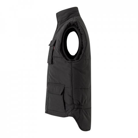 VL MEFITIS. Multi-pocket padded vest (220g/m&sup2;), in polyester (100%) - Black