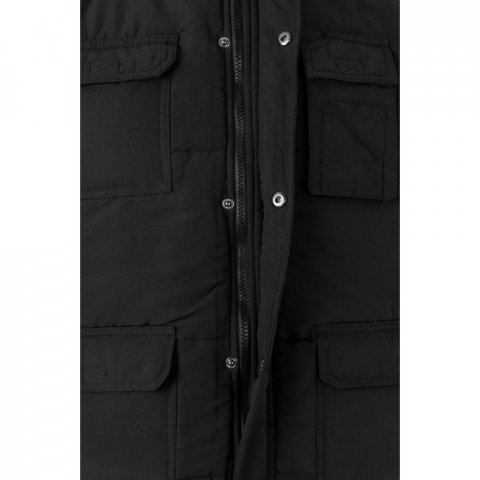 VL MEFITIS. Multi-pocket padded vest (220g/m&sup2;), in polyester (100%) - Black