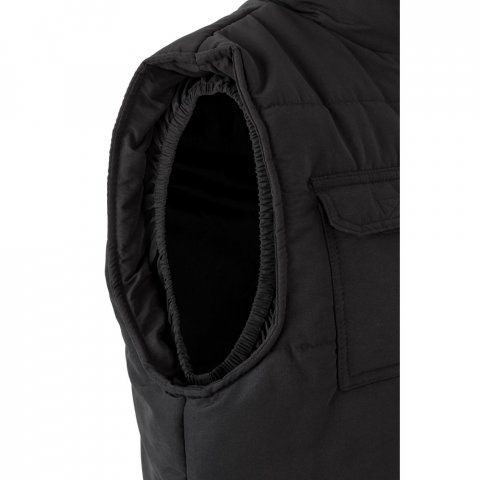 VL MEFITIS. Multi-pocket padded vest (220g/m&sup2;), in polyester (100%) - Black