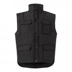 VL MEFITIS. Multi-pocket padded vest (220g/m&sup2;), in polyester (100%) - Black