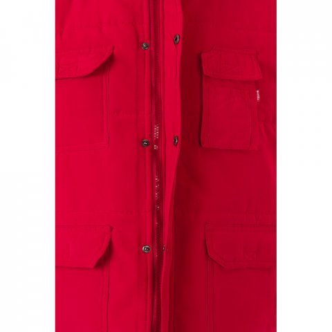 VL MEFITIS. Multi-pocket padded vest (220g/m&sup2;), in polyester (100%) - Red