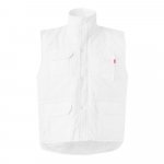 VL MEFITIS. Multi-pocket padded vest (220g/m&sup2;), in polyester (100%) - White