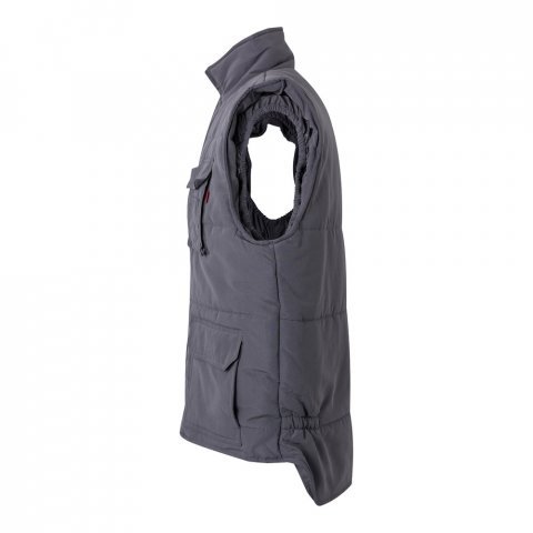 VL MEFITIS. Multi-pocket padded vest (220g/m&sup2;), in polyester (100%) - Grey