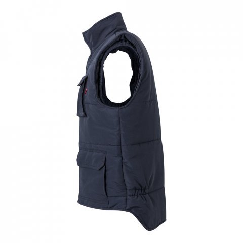 VL MEFITIS. Multi-pocket padded vest (220g/m&sup2;), in polyester (100%) - Navy blue