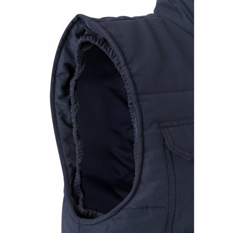 VL MEFITIS. Multi-pocket padded vest (220g/m&sup2;), in polyester (100%) - Navy blue