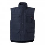 VL MEFITIS. Multi-pocket padded vest (220g/m&sup2;), in polyester (100%) - Navy blue