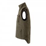 VL MEFITIS. Multi-pocket padded vest (220g/m&sup2;), in polyester (100%) - Army green
