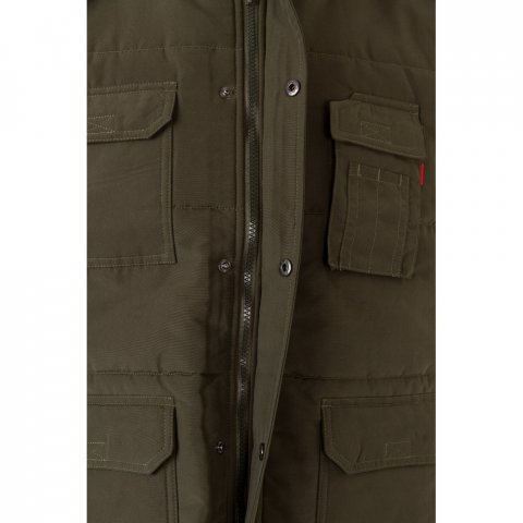 VL MEFITIS. Multi-pocket padded vest (220g/m&sup2;), in polyester (100%) - Army green