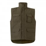 VL MEFITIS. Multi-pocket padded vest (220g/m&sup2;), in polyester (100%) - Army green
