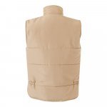 VL MEFITIS. Multi-pocket padded vest (220g/m&sup2;), in polyester (100%) - Light natural