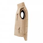 VL MEFITIS. Multi-pocket padded vest (220g/m&sup2;), in polyester (100%) - Light natural