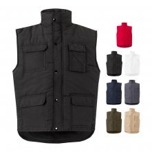 VL MEFITIS. Vatteret vest med flere lommer (220 g/m&sup2;), i polyester (100 %)