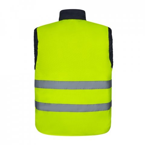 VL DIANA. Vestă căptușită (220g/m&sup2;), reversibilă și cu mai multe buzunare, din poliester (100%), cu &icirc;nchidere cu fermoar și extractor reversibil - Galben