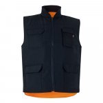 VL DIANA. Vestă căptușită (220g/m&sup2;), reversibilă și cu mai multe buzunare, din poliester (100%), cu &icirc;nchidere cu fermoar și extractor reversibil - Portocaliu