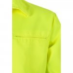 VL NEPTUNE. Casaco bicolor de sarja (210g/m&sup2;) em poli&eacute;ster (80%) e algod&atilde;o (20%) - Azul marinho/Amarelo