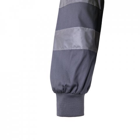 VL NEPTUNE. Casaco bicolor de sarja (210g/m&sup2;) em poli&eacute;ster (80%) e algod&atilde;o (20%) - Cinzento/Amarelo