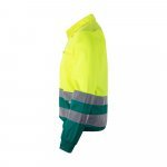 VL NEPTUNE. Casaco bicolor de sarja (210g/m&sup2;) em poli&eacute;ster (80%) e algod&atilde;o (20%) - Verde/Amarelo