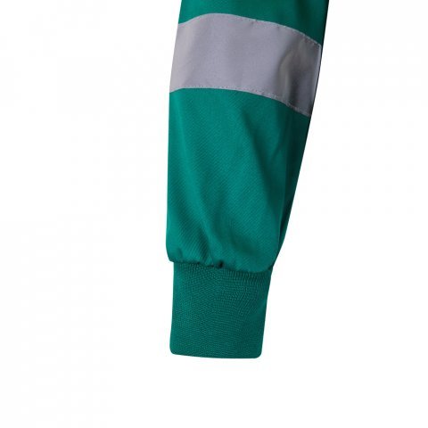 VL NEPTUNE. Casaco bicolor de sarja (210g/m&sup2;) em poli&eacute;ster (80%) e algod&atilde;o (20%) - Verde/Amarelo