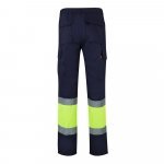 VL POSEIDON. Pantaloni din twill bicolor cu buzunare multiple (210 g/m&sup2;), din bumbac (20%) și poliester (80%) - Albastru/Galben