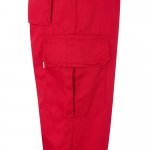 VL POSEIDON. Pantaloni din twill bicolor cu buzunare multiple (210 g/m&sup2;), din bumbac (20%) și poliester (80%) - Roșu/Galben