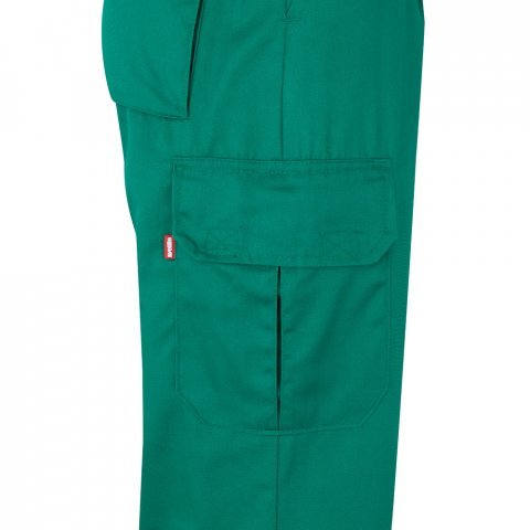 VL POSEIDON. Pantaloni din twill bicolor cu buzunare multiple (210 g/m&sup2;), din bumbac (20%) și poliester (80%) - Verde/Galben