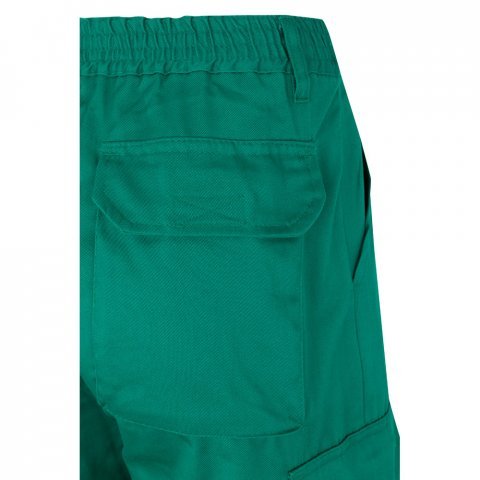 VL POSEIDON. Pantaloni din twill bicolor cu buzunare multiple (210 g/m&sup2;), din bumbac (20%) și poliester (80%) - Verde/Galben