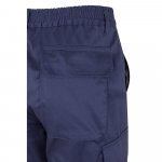 VL POSEIDON. Pantaloni din twill bicolor cu buzunare multiple (210 g/m&sup2;), din bumbac (20%) și poliester (80%) - Albastru/Portocaliu
