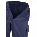 VL POSEIDON. Pantaloni din twill bicolor cu buzunare multiple (210 g/m&sup2;), din bumbac (20%) și poliester (80%) - Albastru/Portocaliu