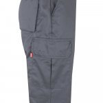 VL POSEIDON. Pantaloni din twill bicolor cu buzunare multiple (210 g/m&sup2;), din bumbac (20%) și poliester (80%) - Gri/Portocaliu