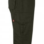 VL POSEIDON. Pantaloni din twill bicolor cu buzunare multiple (210 g/m&sup2;), din bumbac (20%) și poliester (80%) - Verde armată/Galben