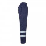 VL ASCLEPIUS. Pantaloni din twill cu buzunare multiple (200 g/m&sup2;), din bumbac (35%) și poliester (65%) - Albastru