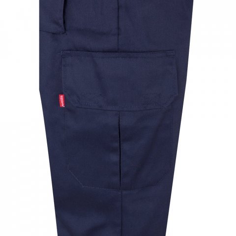 VL ASCLEPIUS. Pantaloni din twill cu buzunare multiple (200 g/m&sup2;), din bumbac (35%) și poliester (65%) - Albastru