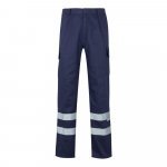 VL ASCLEPIUS. Pantaloni din twill cu buzunare multiple (200 g/m&sup2;), din bumbac (35%) și poliester (65%) - Albastru