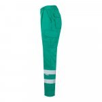 VL ASCLEPIUS. Pantaloni din twill cu buzunare multiple (200 g/m&sup2;), din bumbac (35%) și poliester (65%) - Verde