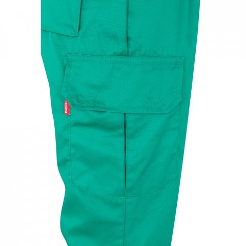 VL ASCLEPIUS. Pantaloni din twill cu buzunare multiple (200 g/m&sup2;), din bumbac (35%) și poliester (65%) - Verde
