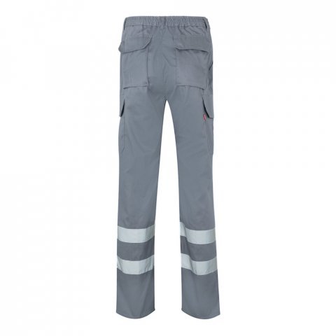 VL ASCLEPIUS. Pantaloni din twill cu buzunare multiple (200 g/m&sup2;), din bumbac (35%) și poliester (65%) - Gri