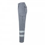 VL ASCLEPIUS. Pantaloni din twill cu buzunare multiple (200 g/m&sup2;), din bumbac (35%) și poliester (65%) - Gri