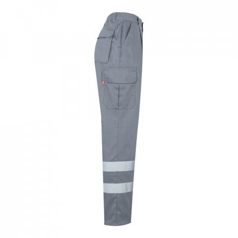 VL ASCLEPIUS. Pantaloni din twill cu buzunare multiple (200 g/m&sup2;), din bumbac (35%) și poliester (65%) - Gri