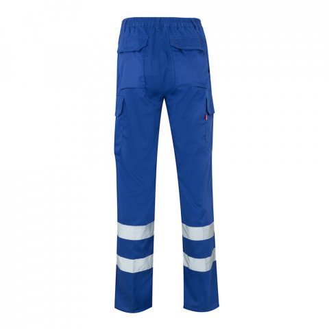 VL ASCLEPIUS. Pantaloni din twill cu buzunare multiple (200 g/m&sup2;), din bumbac (35%) și poliester (65%) - Albastru Royal