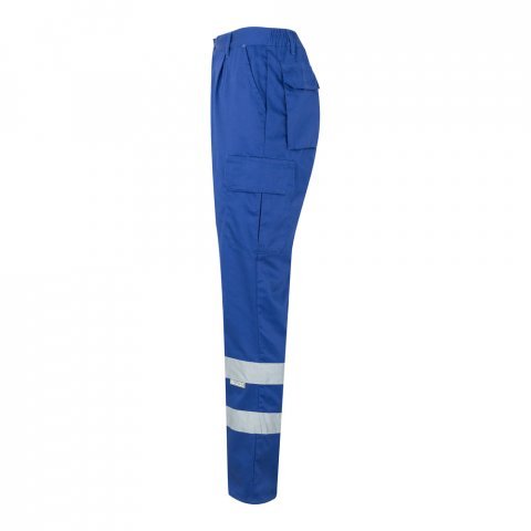 VL ASCLEPIUS. Pantaloni din twill cu buzunare multiple (200 g/m&sup2;), din bumbac (35%) și poliester (65%) - Albastru Royal