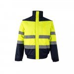VL JUPITER LARGE. Двуцветно яке с подплънки (180 г/м&sup2;) от полиестер (100%), с полиуретаново покритие - Син/жълт